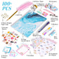 Vertoy Diy Journal Set For Girls Ages 8-12 - Kids Scrapbook Diary Journaling Kit For Writing, Ideas Birthday Gifts And Toys For 8 9 10 11 12 13+ Years Old, Teenage Kids