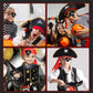 Whatstem Pirate Costume For Kids, Halloween Party Pirate Costume Set 7 Pcs, Carnival Dress Up Costume, Pirate Cosplay, Kids Role