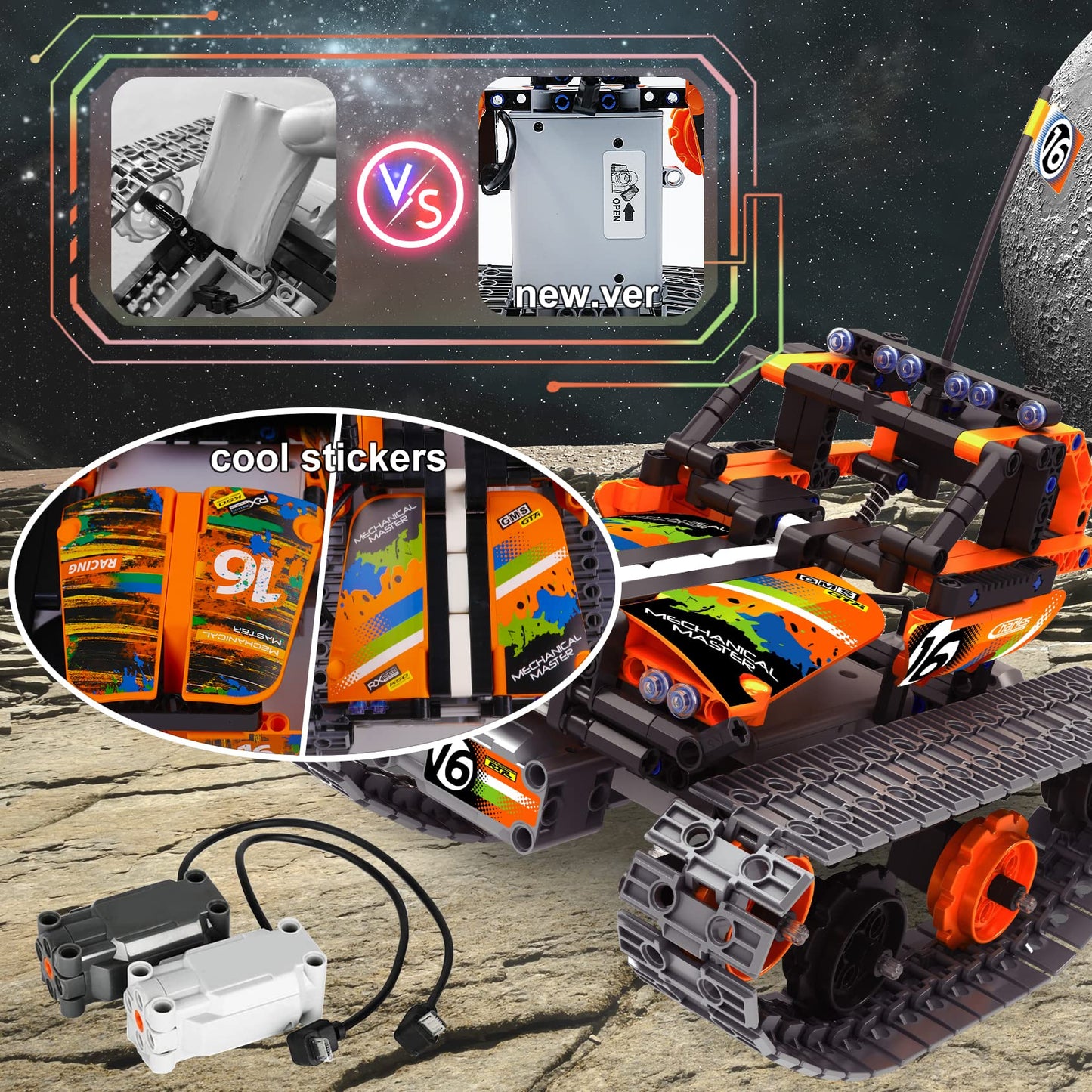 Biranco. Stem Remote Control Building Kit 3 In 1 Rc Tracked Racer/Tank/Robot Engineering Toys, Science Construction Play Set, Toy Car Chritmas For Boys & Girls Age 8-12 (392Pcs)