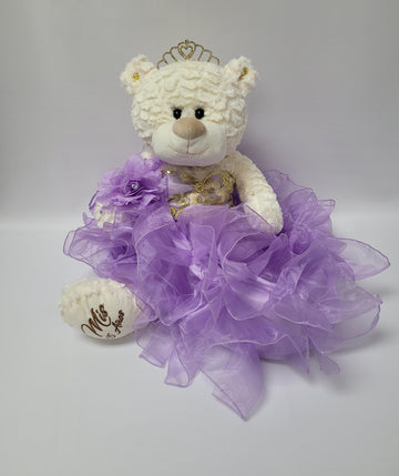 Kinnex Collections Since 1997 20'' Quince Anos Quinceanera Last Doll Teddy Bear With Dress (Centerpiece) ~ Arc16831-5R (Lavender