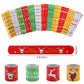 TAOVEN 48PCS Christmas Slap Bracelets, Xmas Slap for Christmas Party Favor Decoration (yellow,red,green,white)