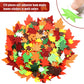 224 Pcs Thanksgiving Fall Foam Leaf Stickers Fall Crafts Self Adhesive Leaf Shape Glitter Sticker Thanksgiving Glitter Foam Sticker For Autumn Party Diy Crafts(Classic Style,Mixed Colors)