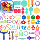 Frimoony Dough Tools Set For Kids, Various Animal Molds, Rolling Pins, Random Color, 47 Pcs