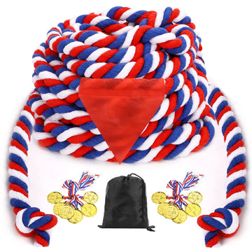 60Ft Tug Of War Rope - Outdoor Games For Adults And Family, Field Day Games, Yard Games Kids And Adults Carnival Birthday Party Games, Picnic, Team Building Outdoor Activities
