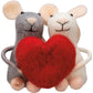 Primitives by Kathy Mouse Couple Decorative Critter, so Cute Holding a Heart Between Them for Your Favorite Person/Coordinate wi