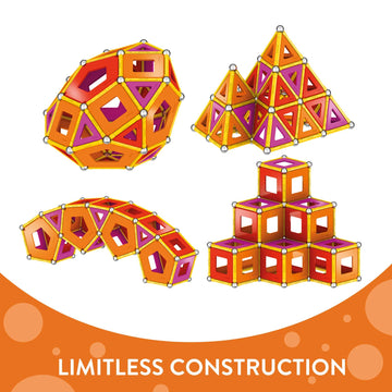 Geomag Magnetic Toys Classic Tiles 200-Piece Building Set For Kids Ages 5-99 | Swiss-Made Stem & Steam Authenticated Educational Toy Made From 100% Recycled Plastic | Creative School-Age Learning Play
