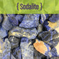 Wirejewelry Sodalite Rock Tumbler Refill Kit - 1.5 Lbs. of Sodalite Stone and 1 Batch of 4 Step Abrasive Grit and Polish