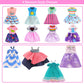 25 Pcs 5.3 Inch Doll Clothes Suitcase Accessories 4 Dresses 3 Tops And Pant Outfits 3 Swimsuits 1 Luggage 3 Shoes 11 Travel Acce