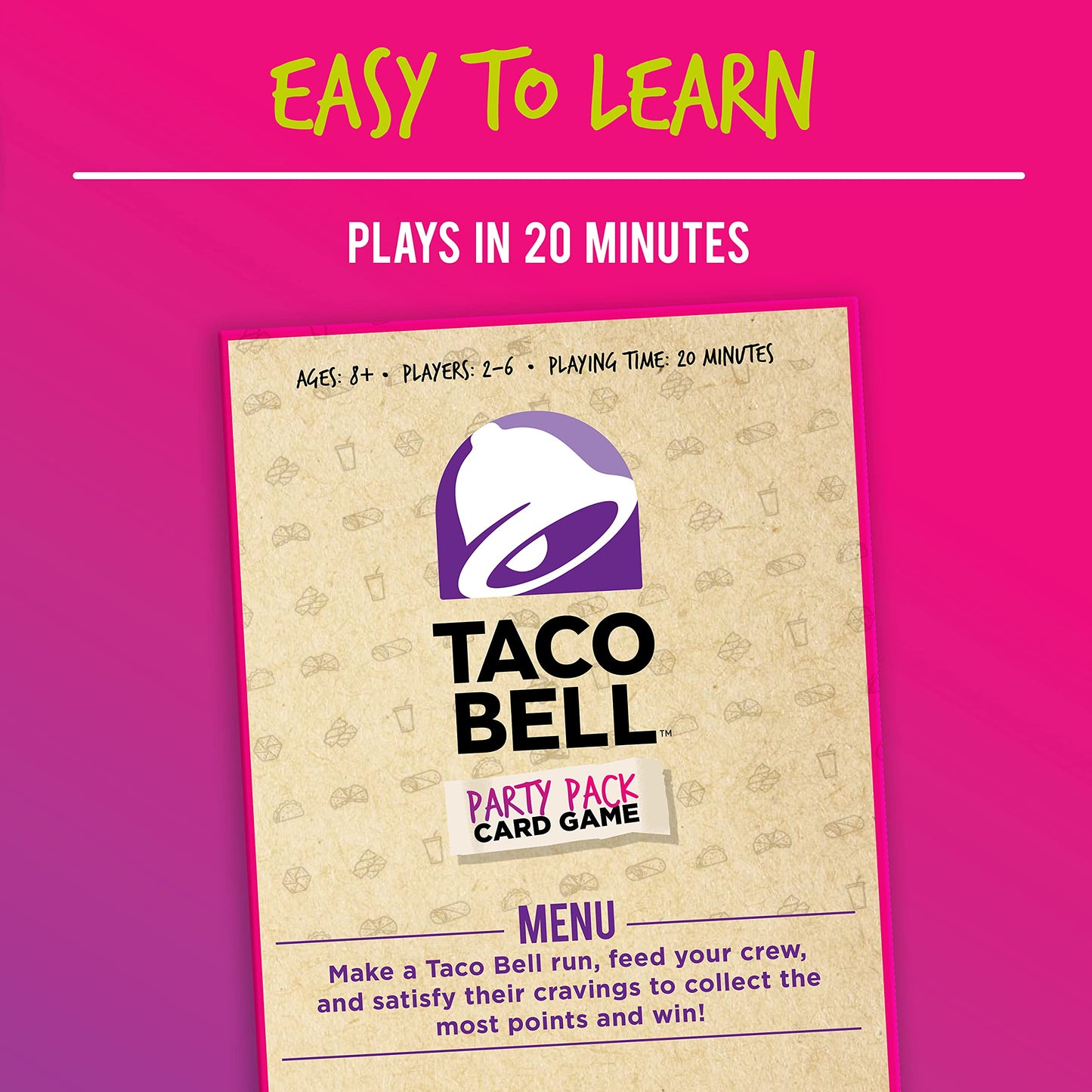 Ravensburger Taco Bell Party Pack Card Game For Ages 8 & Up - A Fun And Fast Party Card Game