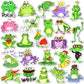 Susihi Cute Frog Stickers For Laptop Frog Stickers For Kids Stickers For Water Bottles Waterproof Vinyl Frog Stickers Bulk(50Pcs