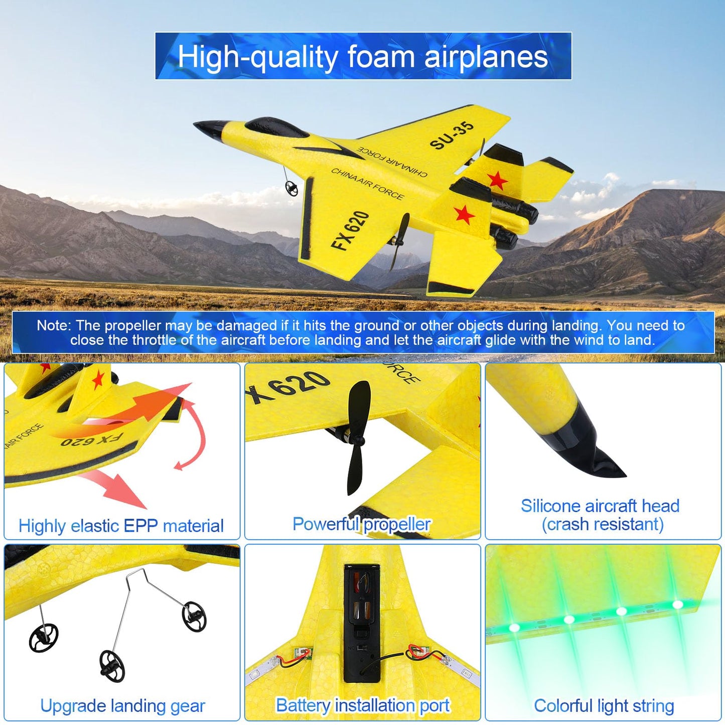 Rc Airplane 2Ch Rc Plane Ready To Fly 2.4Ghz Remote Control Plane Su35 Rc Jet Easy To Fly Airplane Toys For Boys Gift For Kids B