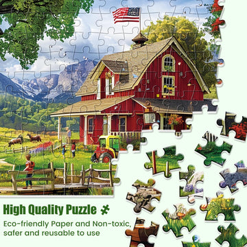 1000 Piece Puzzle For Adults - Country Clubhouse Puzzle For Adults Children - Recycled Paper Jigsaw Puzzle 1000 Pieces - Fun And