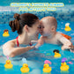 Rubber Ducks Bath Toys with Wig, 12 PCS Cute and Funny Small Rubber Ducks Bathtub Toys Shower Toys for Birthday Gifts Summer Poo