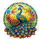 Woodbests Wooden Jigsaw Puzzle For Adults, Mandala Peacock Puzzle (M, 190Pcs, 11.8'X11.1') Beautiful Wooden Box, Puzzle Wood Unique Shape, Birthday Gifts For Adults And Kids Family Game