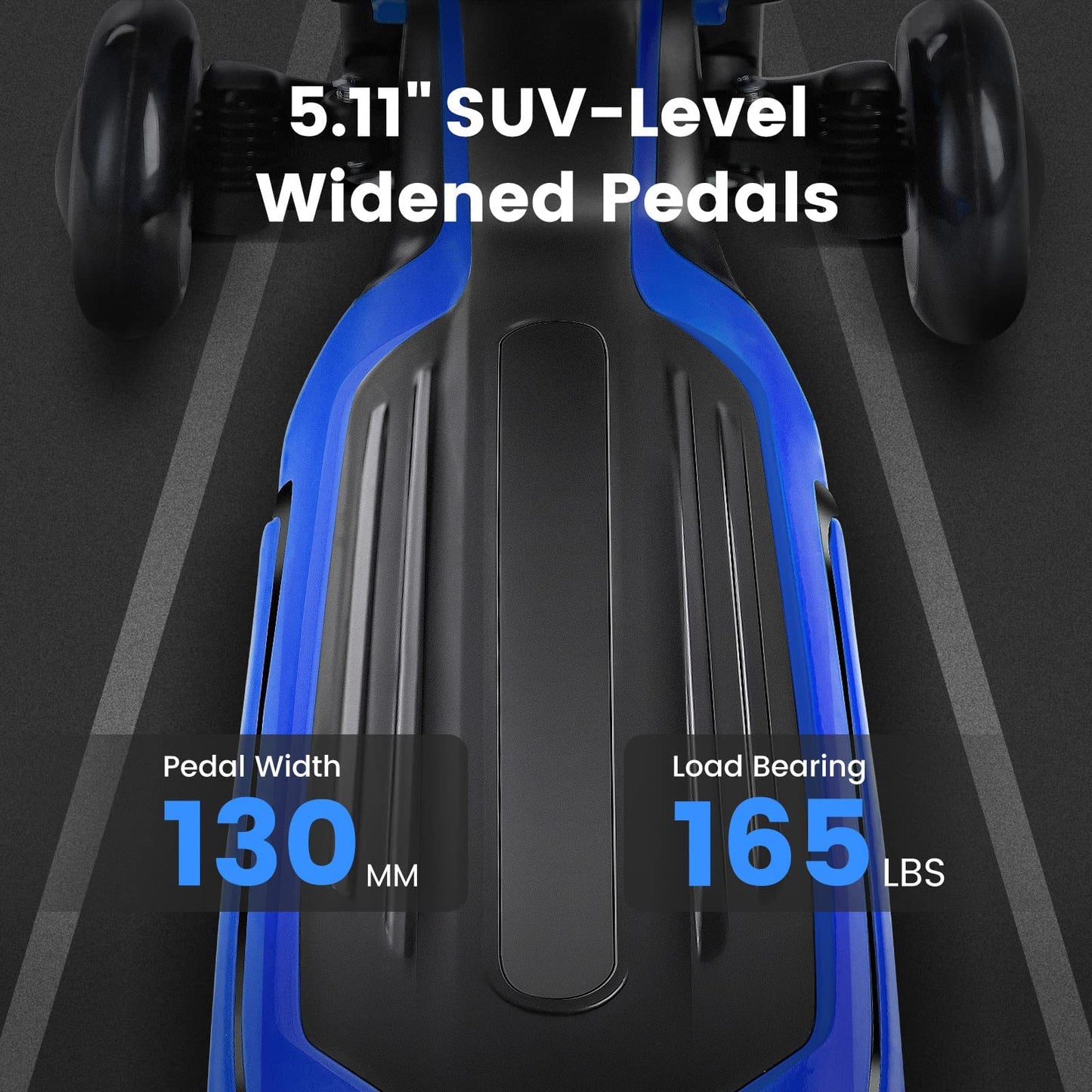 Tonbux Kids Scooter For Age 3-12, Toddler Scooter With 4 Adjustable Heights, Light Up 3-Wheels Scooter, Shock Absorption Design, Lean To Steer, Balance Training Scooter For Kids - Blue