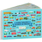 Cars, Trucks, Planes & Trains Sticker Book + Coloring by Cupkin: Innovative Side by Side Sticker Books - Spiral Binding Allows T