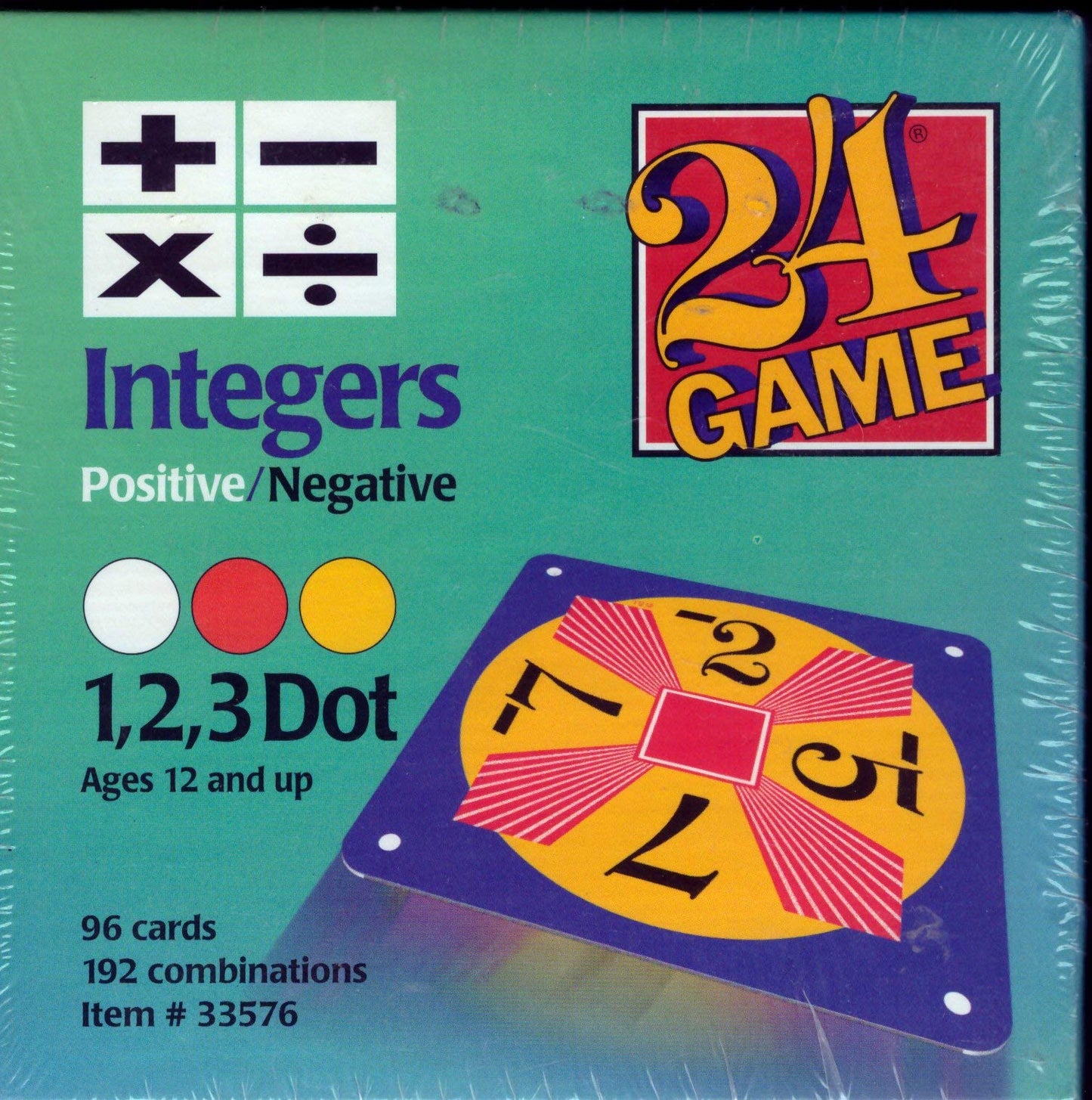 24 Game 96-Card Deck: Integers Math Card Game