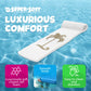 TRC Recreation Sunsation 1.75  Thick Vinyl Coated Foam Swimming Pool Float Mat mature-themed Lounger with Built-In Roll Pillow  White/Bronze Palm
