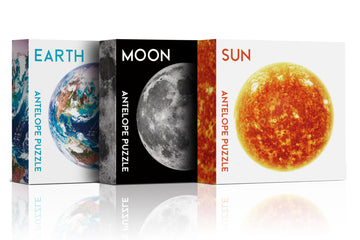 Antelope 3 In 1 1000 Piece Round Puzzle Bundle - Earth - 1000 Piece Space Jigsaw Puzzle Bundle With Moon And Sun -1000 Piece Jigsaw Puzzle, Planet Jigsaw Puzzle, Space Puzzle