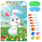 Pin The Tail On The Bunny Easter Games For Kids Easter Party Games Birthday Party Happy Easter Party Decoration Supplies Easter Egg Hunt Activities, Large Bunny Game Poster With 36 Tail Stickers