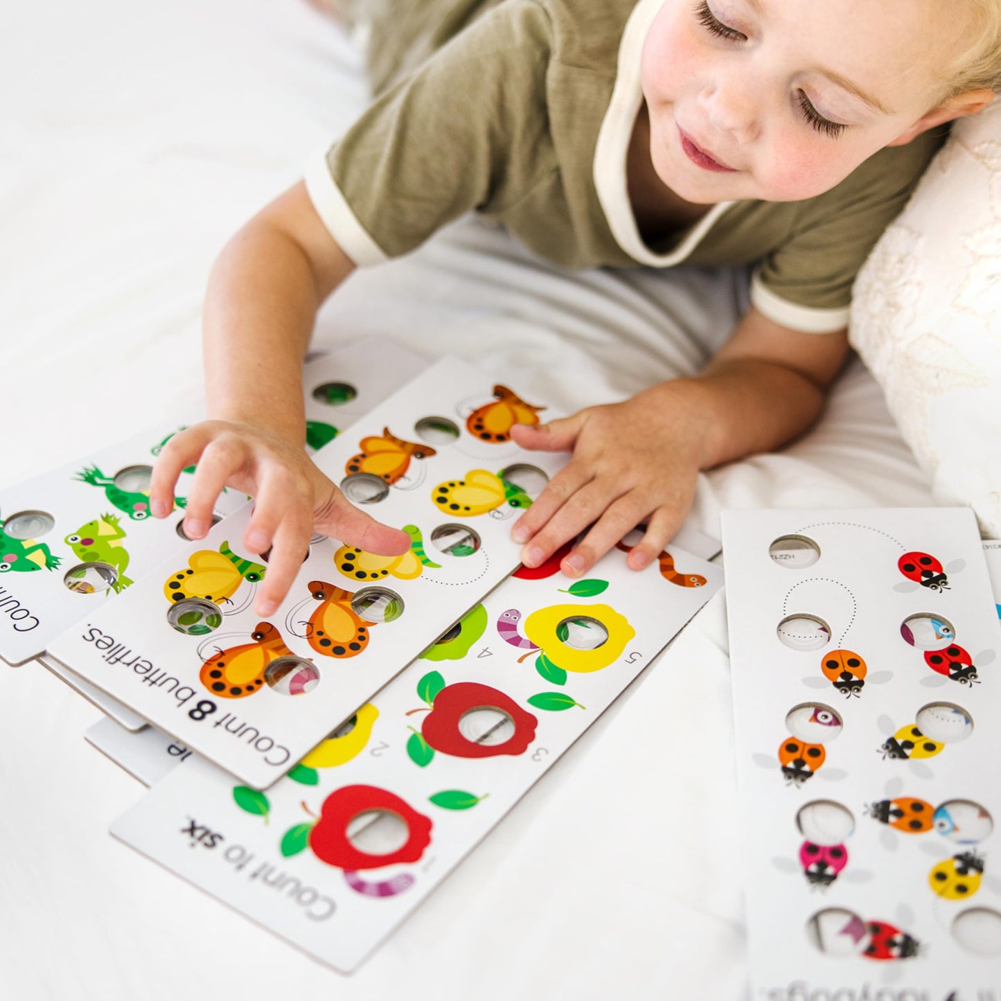 Melissa & Doug Poke-A-Dot Jumbo Number Learning Cards - 13 Double-Sided Numbers, Shapes, And Colors With Buttons To Pop - Poke A