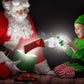 Skylety 2 Pieces Christmas Elf Dolls Baby Twins Red Green And 1 Pieces Christmas Elf Doll Sleeping Bag Red Plaid And 1 Pieces Elf Doll Bathrobe White Xmas Accessories For Elf Dolls