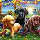 Ravensburger Puppy Picnic 100 Piece Puzzle For Kids - Unique Piece Design | Anti-Glare Surface | Perfect Developmental Toy | Ideal As A Christmas Or Birthday Gift