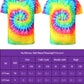 Inrajoper Boys 4 Pcs Hippie Costume Accessories Set 60S 70S Colorful Kids Fun Tie Dye T-Shirt For Theme Party 11-12 Years Rainbo