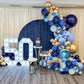 Infloral Birthday Party Blue Balloon Arch Kit Navy Metallic Pastel Blue And Gold Balloon Garland Kit For Father'S Day Baby Shower Wedding Graduation Party Decorations
