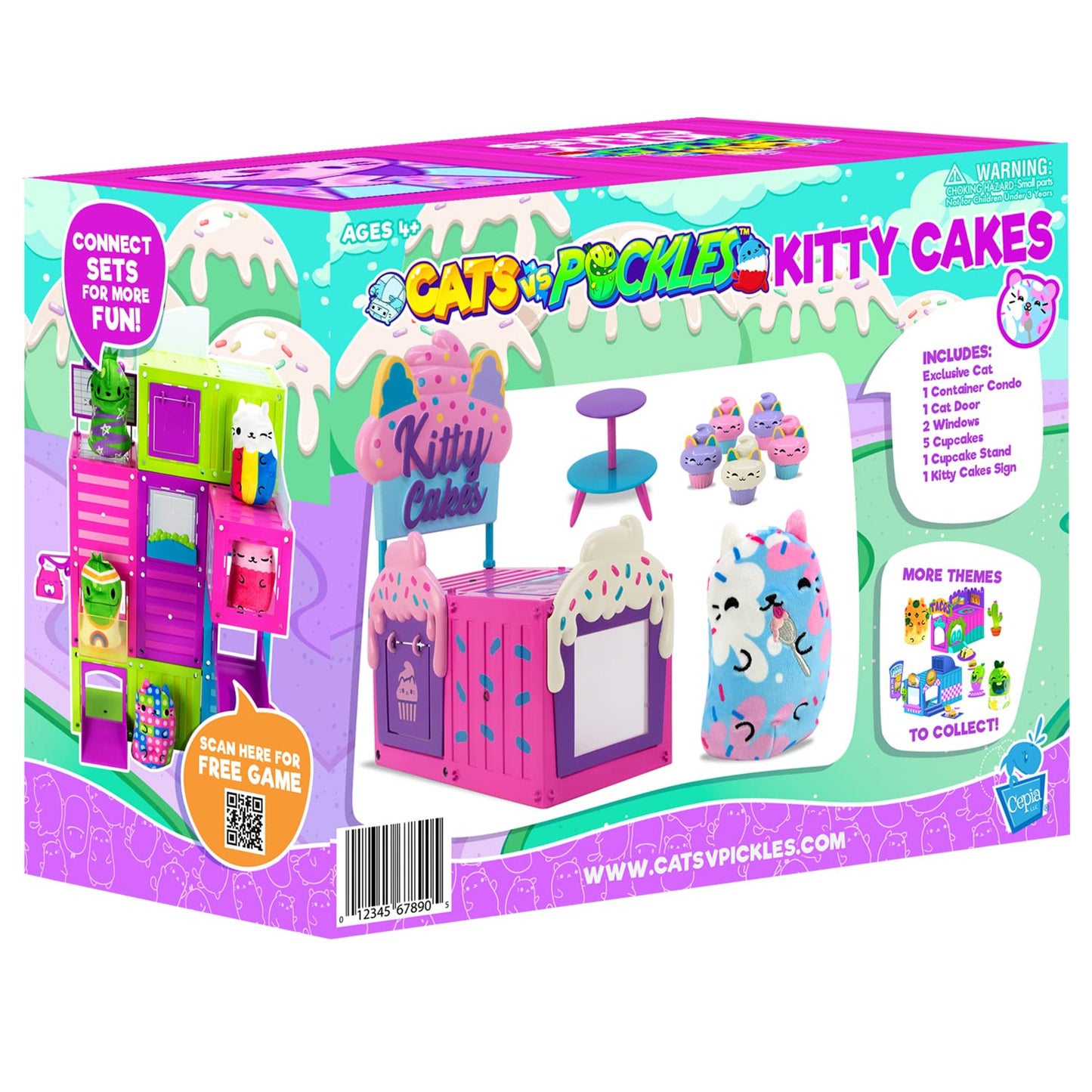 Cats Vs Pickles - Cat Condo - Kitty Cakes Bakery With Exclusive Cat Scoops & Adorable Mini Food Kitty Cupcakes! Great Gift For Kids, Boys, & Girls! Collect As Desk Pets, Fidget Toys, Or Sensory Toys