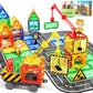 Kids Games Magnetic Tiles With 2 Cranes Construction Toys Set Sensory Toys For Boys Girls Ages 3-6 5-7 8-13, Gifts For 3+ Year Old Boys Girls Toddler Outdoor Kids Toys With Car