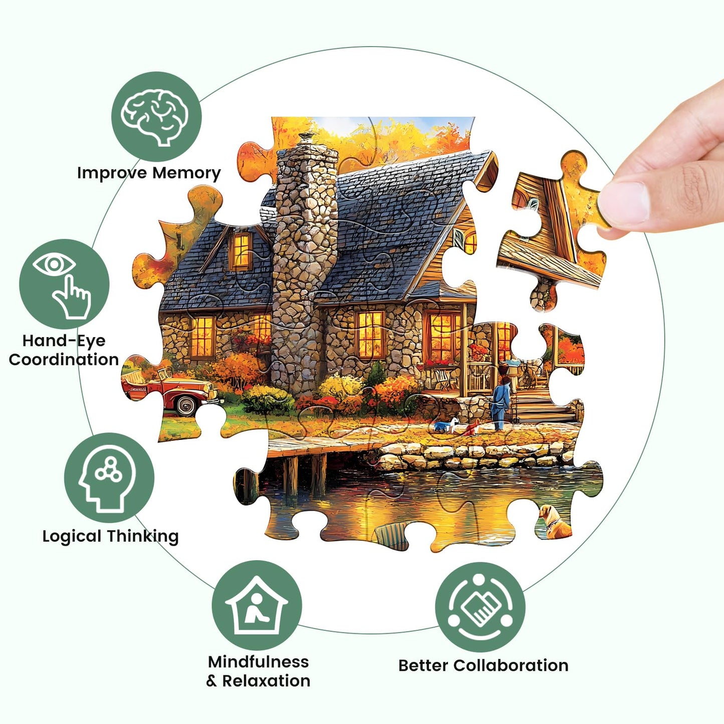 300 Piece Puzzles for mature-themed Jigsaw Puzzles Yellow Forest Boat Puzzle 300 Pieces Jigsaw Puzzles for mature-themed Kids Elderly Family Challenging Puzzles Game Home Decor Gift Toy 20.5x15IN