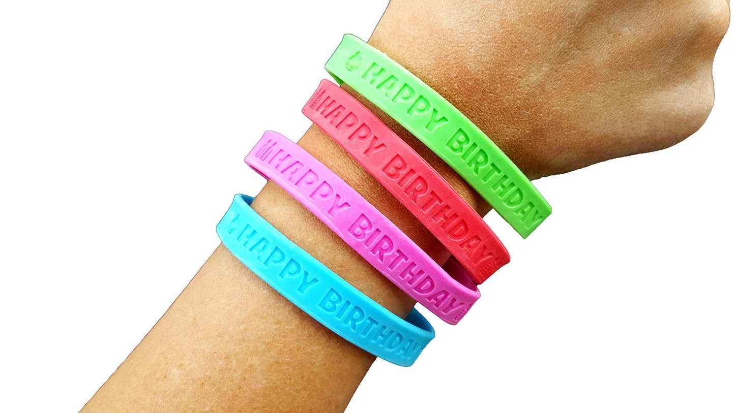 Dondor Happy Birthday Bracelets - 48 Pack