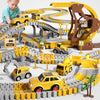 Ihaha 299 Pcs Construction Race Tracks Boys Toys, 6 Pcs Engineering Cars And Flexible Race Track Playset Create A Engineering Road Gifts Toys For 3 4 5 6 Year Old Boys Kids