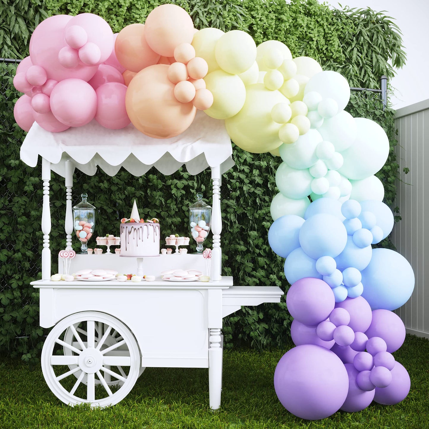 House Of Party Pastel Green Party Balloon - 100Pcs | 5 Inch Latex Balloons With Different Sizes Pack For Graduation, Wedding, Ba