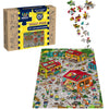Webby City Life Illustration Wooden Jigsaw Puzzle, 252 Pieces Multicolour