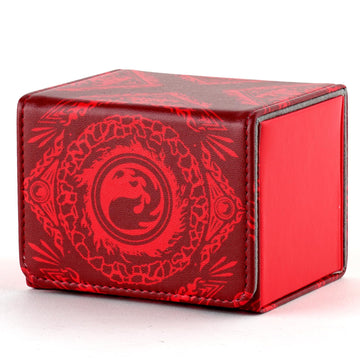 Deck Box for MTG Cards  Trading Commander Deck Case Holds 120+ Sleeved Cards  PU Leather Magnetic Collectible Card Storage Box Fits for TCG Magic Card (Red)