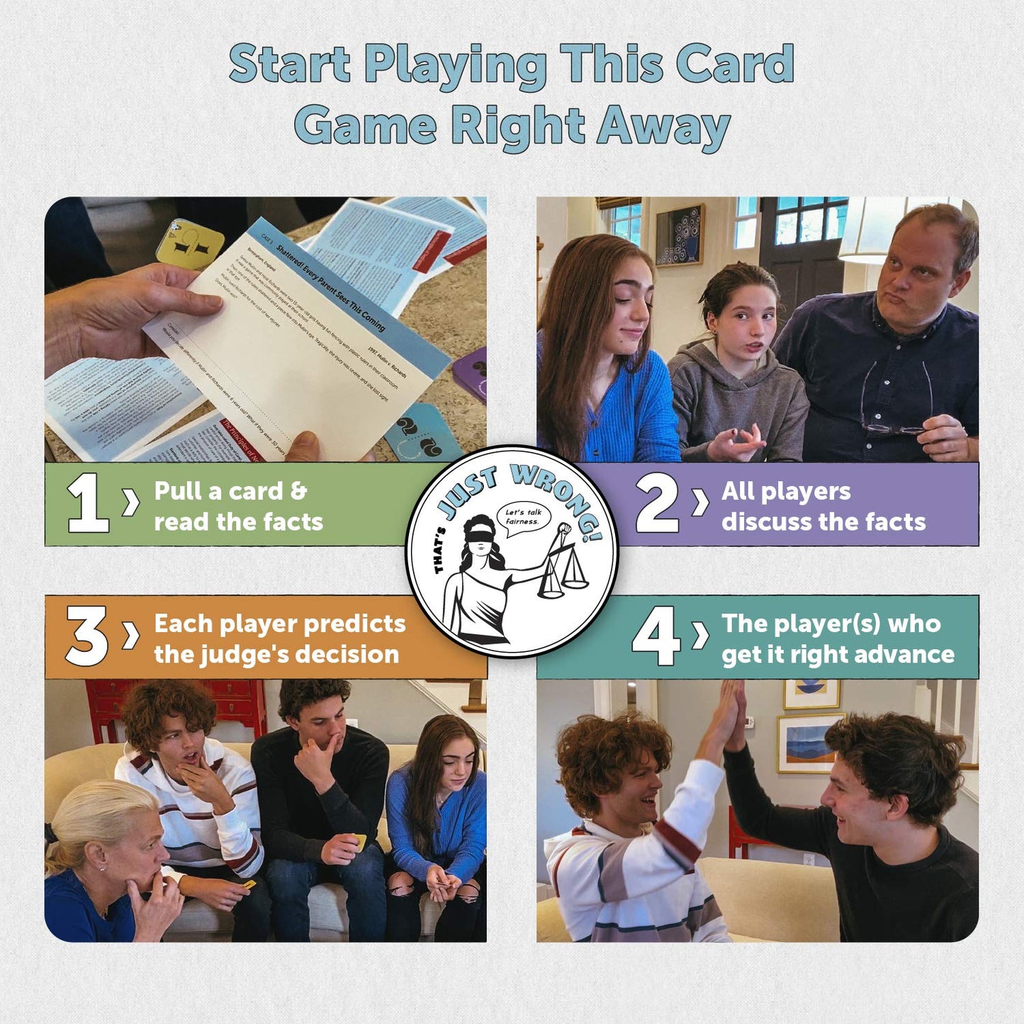 Thats Just Wrong! - A Critical Thinking & Debate Game for Teens & Classrooms | Fun Ethical Dilemmas & Real-Life Legal Scenarios