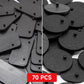 Sixpoints 70 Pieces Mixed Black Plastic Figure Display Holder Base With Peg ,Model Support Stands Compatible With 1/12 Marvel Le