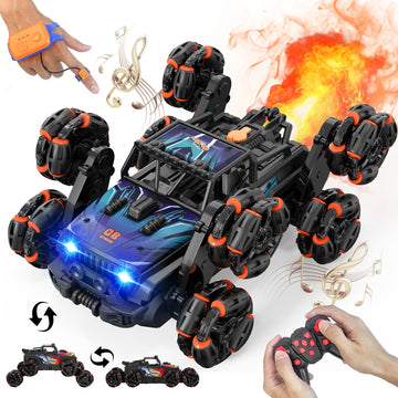 8WD Gesture Sensing Stunt Rc Cars,Toys for Ages 8-13 Remote Control Climbing Car,2.4Ghz Hand Controlled Rc Car with Spray 360 Ro