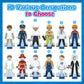Atoylink Wooden Magnetic Dress Up Dolls Pretend Play Set 40+ Pcs Occupations Community Helpers Matching Games Fridge Magnets For Toddlers Preschool Learning Toys Boys Birthday Gifts