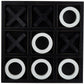 Deco 79 Wood Tic Tac Toe Game Set With White Os, 14' X 14' X 2', Black