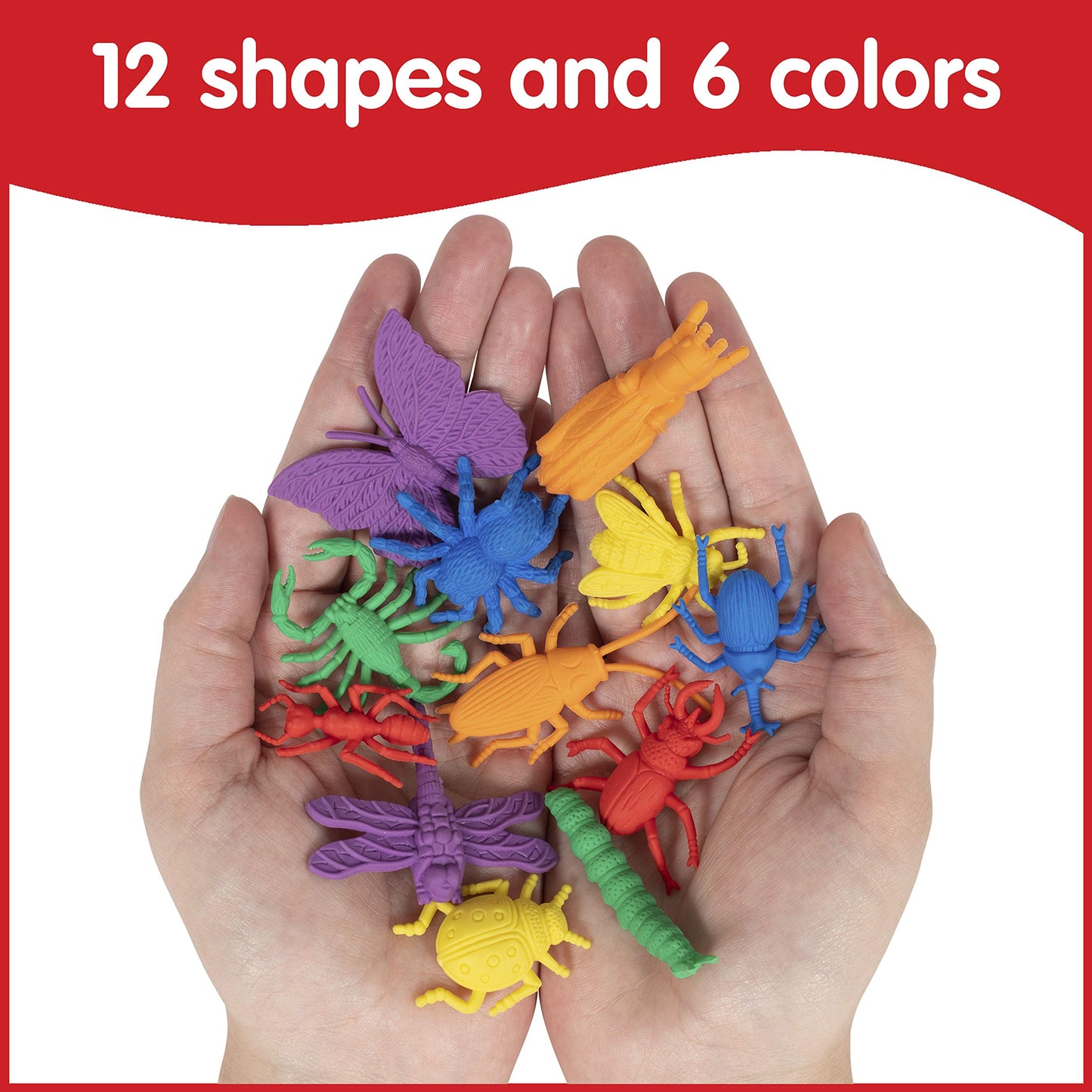 Edxeducation Bug Counters - Mini Jar - Set Of 72 - Early Math Manipulatives - Bug Counters, Tweezers And Actvity Guide - Home Learning