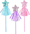 Princess Dress Up Accessories Magic Wand For Kids, 3Pcs Glitter Star Wands Fairy Wands, Princess Wands For Little Girls Party Favor Decorations, Costume Set Toy Gift For 3 4 5 6 Year Old Toddler Girls