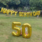 Shuntai 50Th Birthday Decorations Men 50 Balloon Number Gold Jumbo Foil Mylar Digital Balloons With Gold Letters Happy Birthday