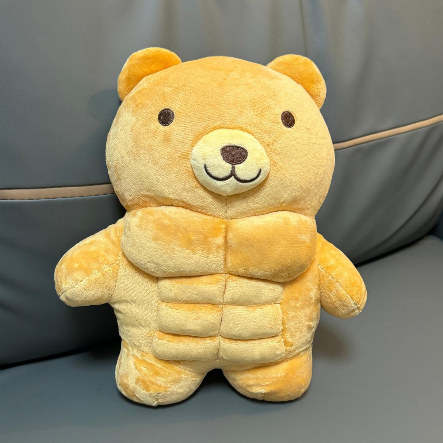 Arkdorz Muscle Teddy Bear Plush Toy,Kawaii Muscle Bear Stuffed Animal Soft Stuffed Bear For Kids Boys Girls