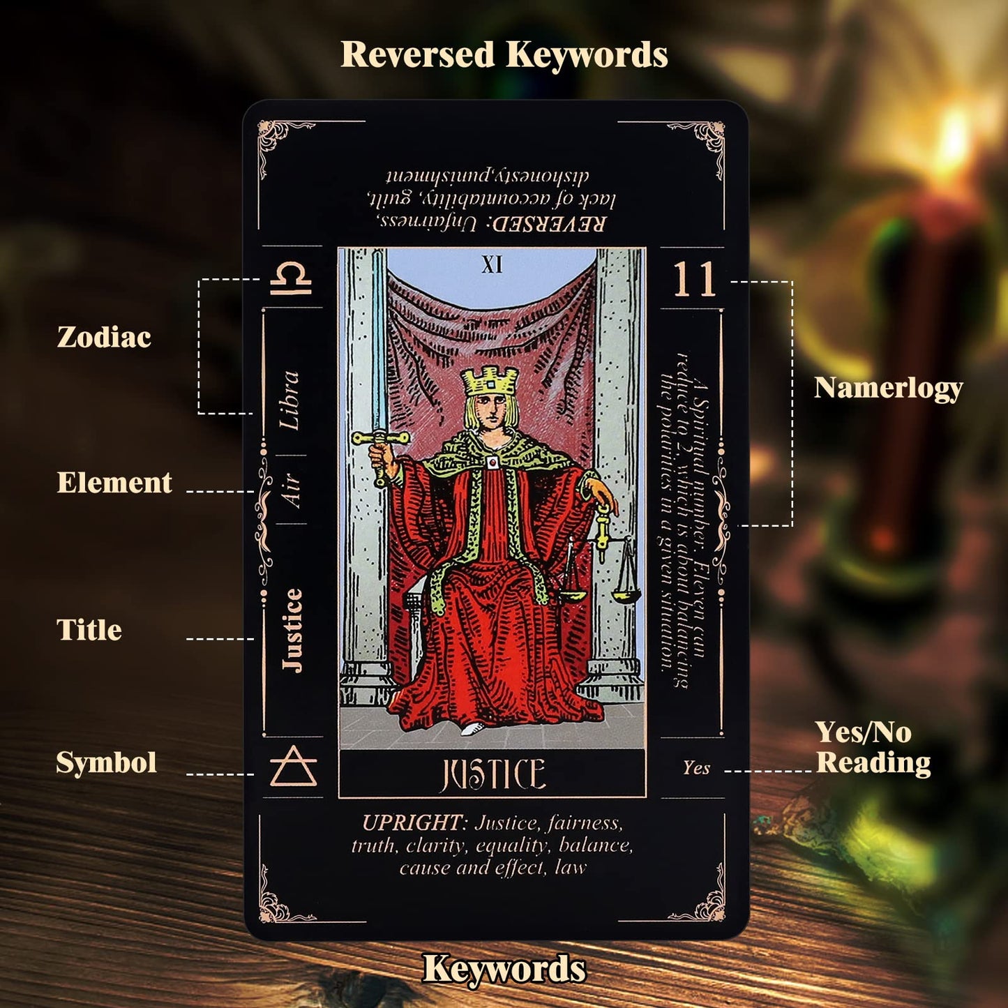 Tarot Cards With Guide Book & Linen Carry Bag, 78 Classic Original Tarot Cards Deck Fortune Telling Game With Meanings On Them F
