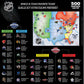 MasterPieces NHL1001 Sports Puzzle - 500 Piece Jigsaw for Adults, Hockey Map, 21"x15", White Cardboard