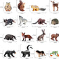 Gemini&Genius 16Pcs Woodland Animal Baby Toys, Soild Plastic Forest Animals Educational Toy Figures, Cake Toppers Cupcake Toppers And Gifts For Kids