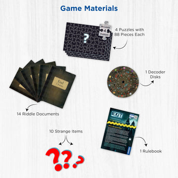 Exit: Nightfall Manor (With Jigsaw Puzzles) | Exit: The Game – A Kosmos Game | Family-Friendly, Jigsaw Puzzle-Based At-Home Escape Room Experience | Collaborative Game | For 1 To 4 Players, Ages 10+